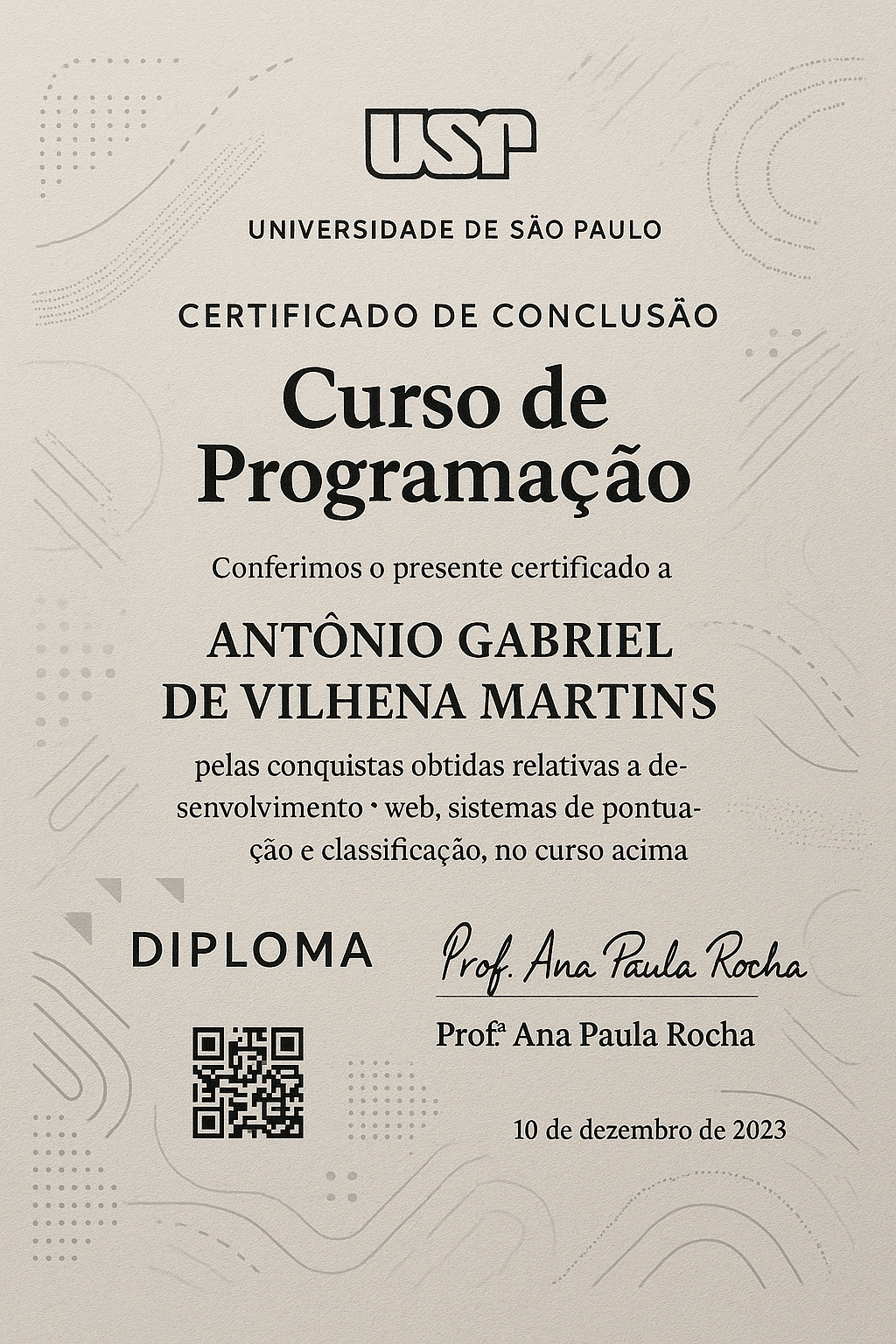 Certificado USP
